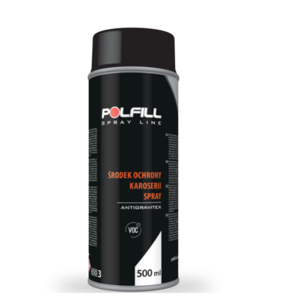 POLFILL / Средство для защиты кузова ANTIGRAVITEX аэрозоль, серый 500ML ( 12 )