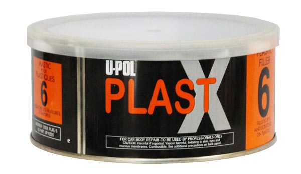 U-POL / PLAST X 6 Шпатлевка  с повышенной адгезией для пластика, 600мл  PLAS/6  (6шт.)