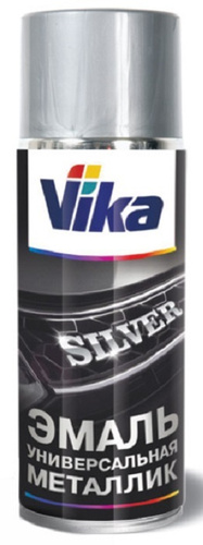 VIKA / эмаль универсальная SILVER аэрозоль 520мл(6шт)
