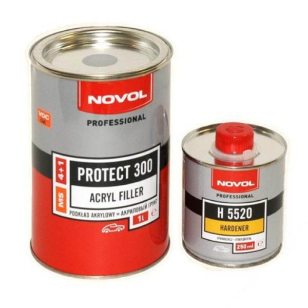 NOVOL / Грунт 4+1 Протект 300 черный 1л+0,25л (6шт)