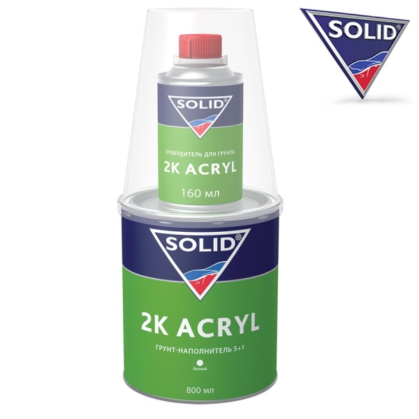 SOLID / 5+1 Грунт 2К белый c отв. 0.8+0,16 л (12шт.)